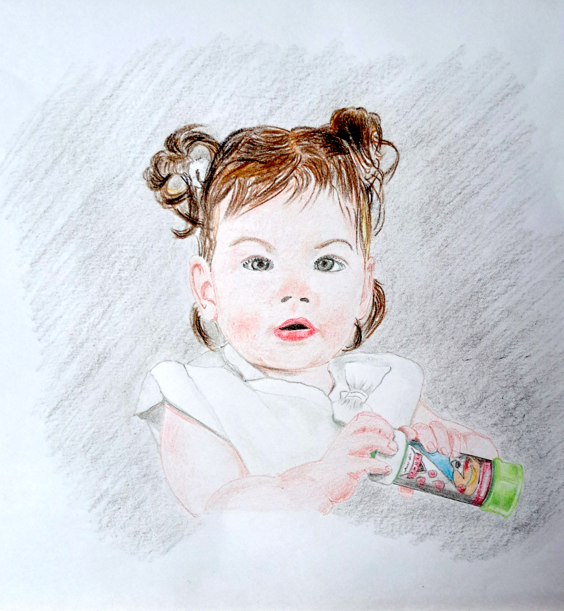 Curieuse, Al Georg 2024, crayons secs