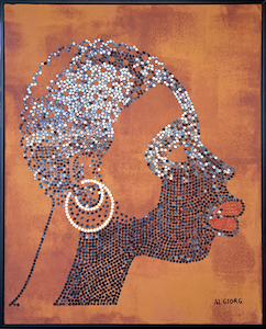 Creation. Special artistic work Belgian colonial lottery 1934. Al Georg 2025.