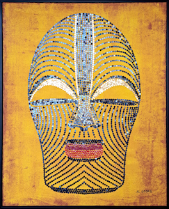 Special artistic work Songye Kifwebe mask 1960. Al Georg 2025.